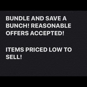 ITEMS PRICES TO SELL! BUNDLE NOW!